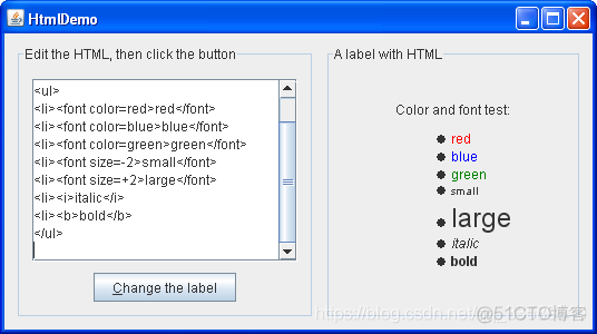 如何在Swing组件中使用HTML_html_02