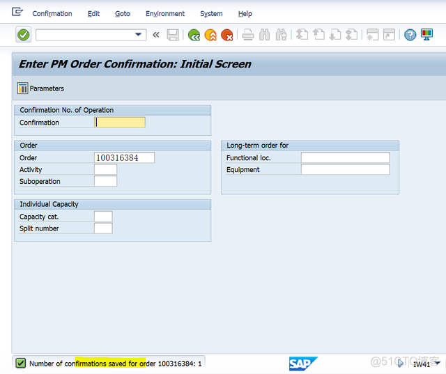 SAP PM 入门系列15 - IW41 维护订单确认_SAP文章_04