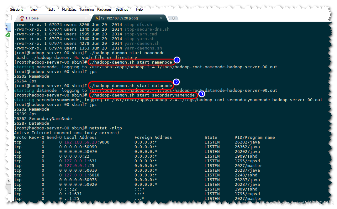 Hadoop 启动hdfs和yarn的命令_大数据