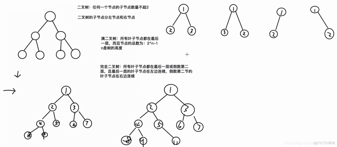 数据结构--二叉树、满二叉树、完全二叉树_Java基础