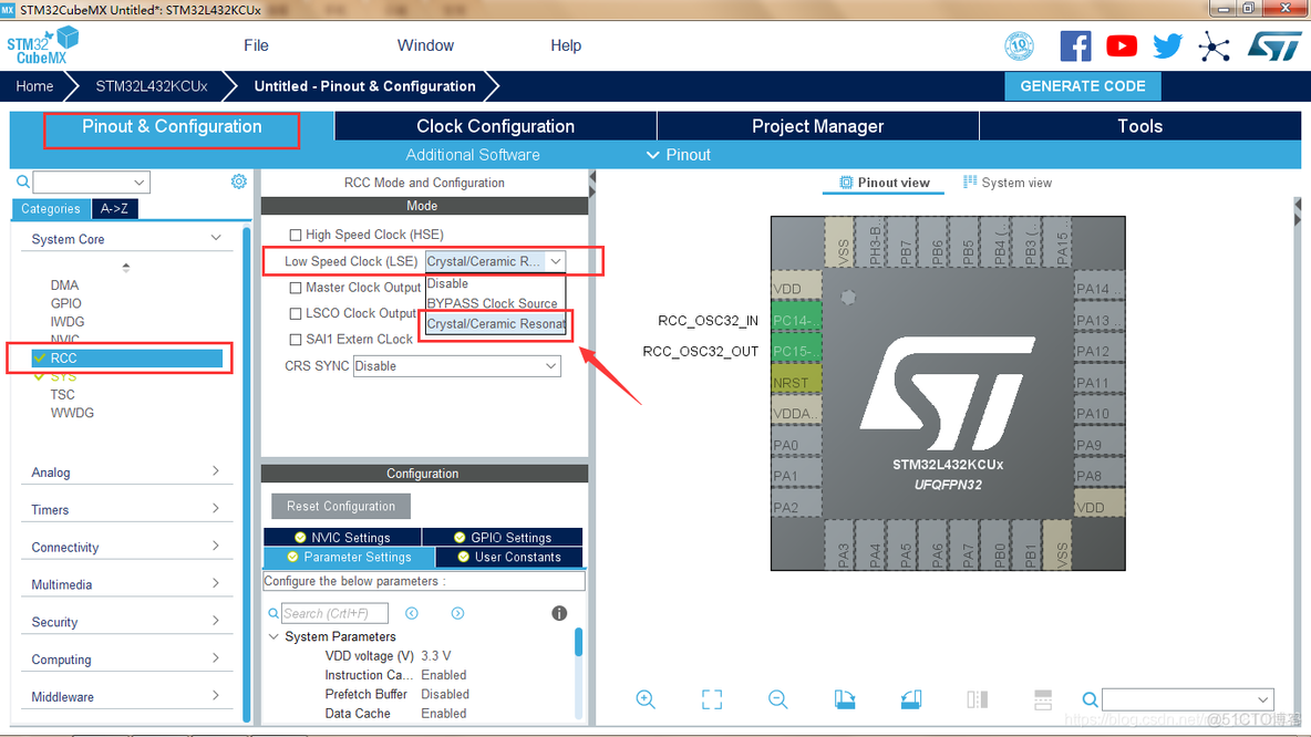 NUCLEO-L432KC实现GPIO控制（STM32L432KC）_编程_04