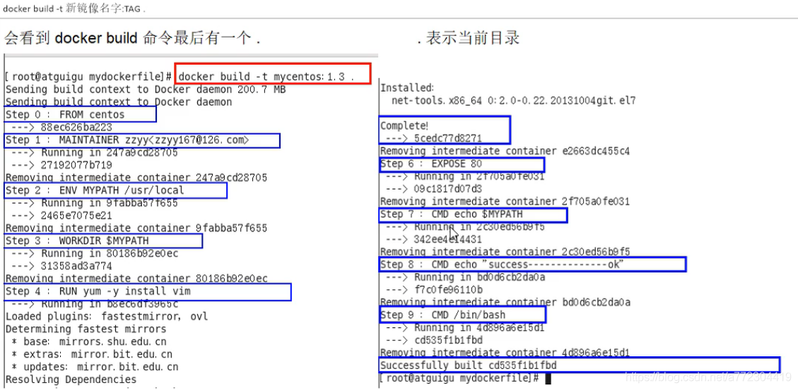 编写Dockerfile增强centos镜像：安装vim 和net-tools_docker_03