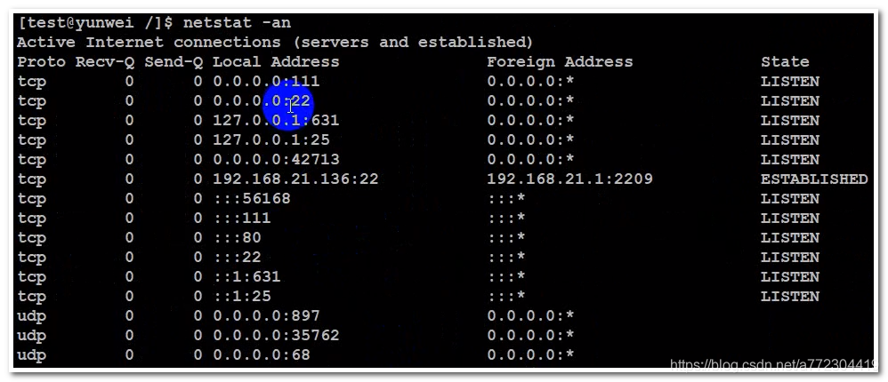 Linux netstat查看网络连接信息_Linux_02