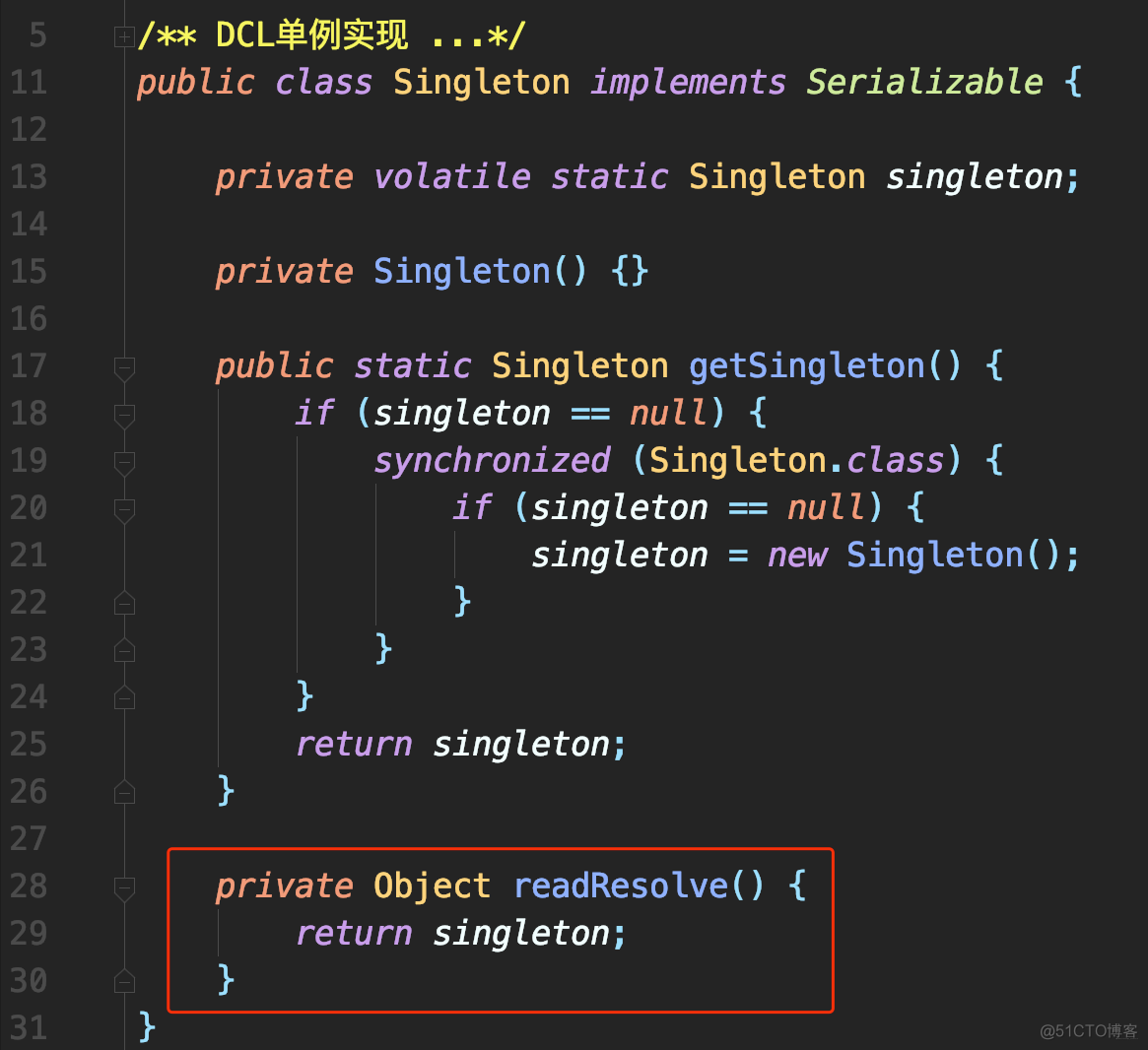 防止Java序列化/反射破坏单例模式的解决方案_Java_05