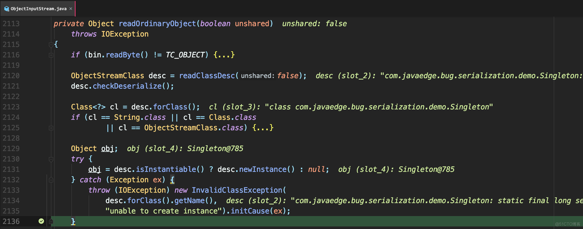 防止Java序列化/反射破坏单例模式的解决方案_Java_03