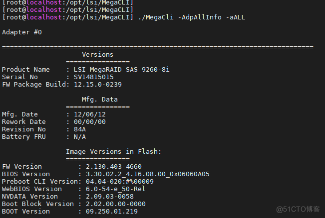 Esxi6.7 + Lsi 9260 8i阵列卡，通过MegaCli工具查看硬盘健状态及阵列卡信息_MegaCli_03