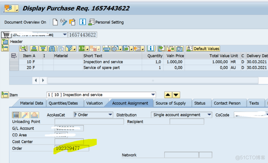 SAP PM 初级系列25 - 维修工单与采购单据之间LINK？_SAP_04