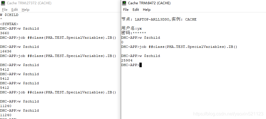 第二十六章 Caché 变量大全 $ZCHILD 变量_zchild