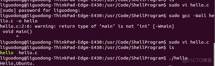 Ubuntu下 vi编写第一个C语言程序_Linux_02