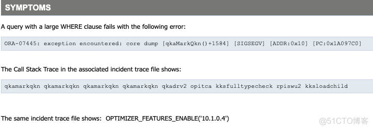 问题已解决：ORA-7445[qkaMarkQkn()+] Running a Large Query_新星计划_02