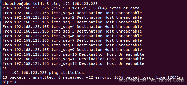 Ubuntu14.04 无法联网 destination host unreachable_ping不通