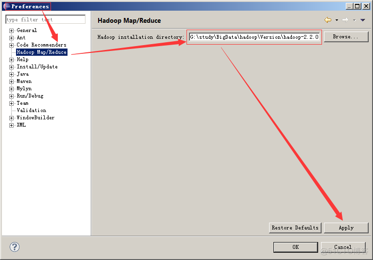 Win7下面安装hadoop2.x插件及Win7/Linux运行MapReduce程序_Hadoop_03