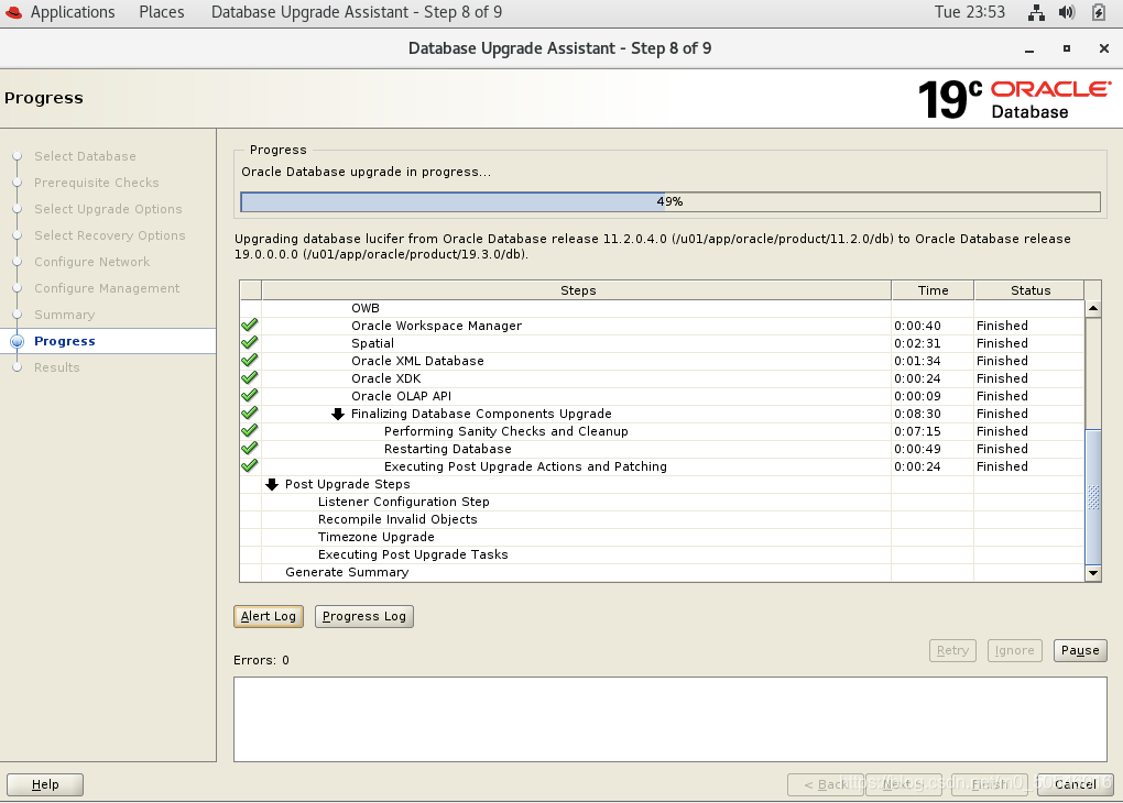 DBUA升级至19C NON-CDB_# Oracle升级_22