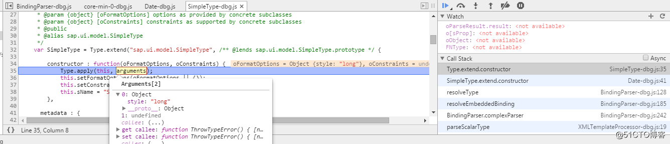 resolveType - when is date type for DateFormat used when initialization_UI5_09