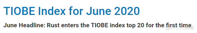 TIOBE 6月榜单：Rust首次进入前20_编程语言排行榜_02