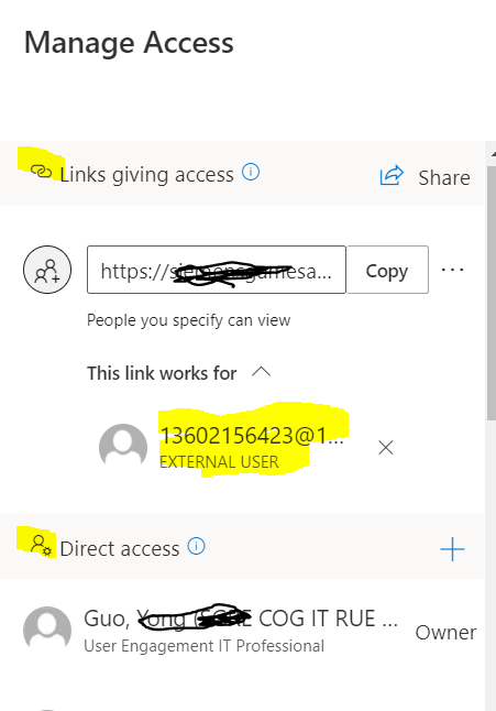 SharePoint online文档库中文件夹及文件分享方式论述_LINK GIVING ACCESS