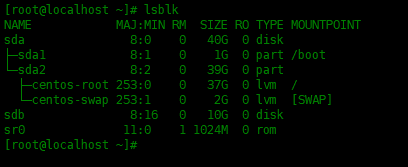 使用lsblk命令列出系统中的块设备_linux