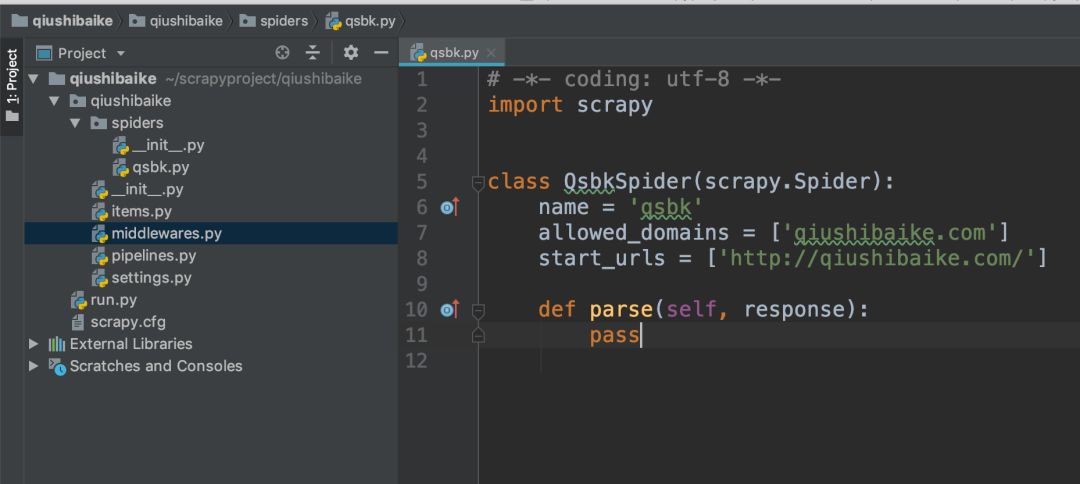 新手爬虫之创建第一个完整的scrapy项目_爬虫_04