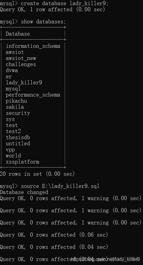 数据库-Mysql使用学习笔记（命令行及图形化界面）_mysql_13