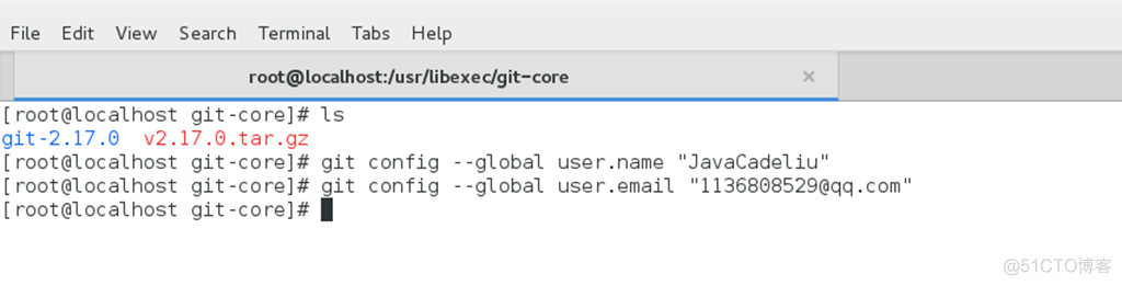 Linux下安装Git_配置Git _07