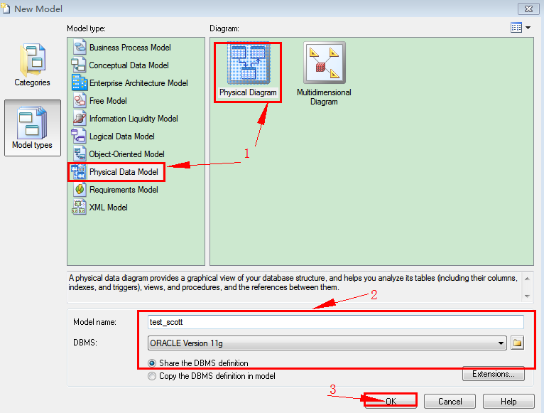 PowerDesigner连接Oracle并导出表结构_PowerDesigner_06