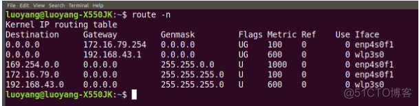 linux环境设置默认路由的优先级_路由表