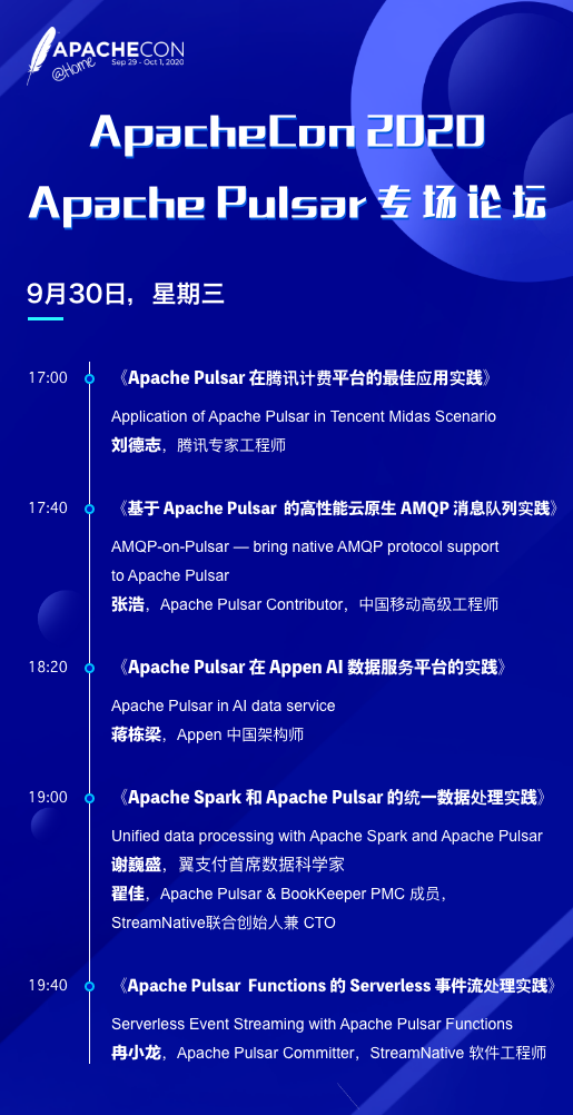 倒计时 1 天！ApacheCon 明日开启，Apache Pulsar 专场大咖齐聚_ApacheCon_03