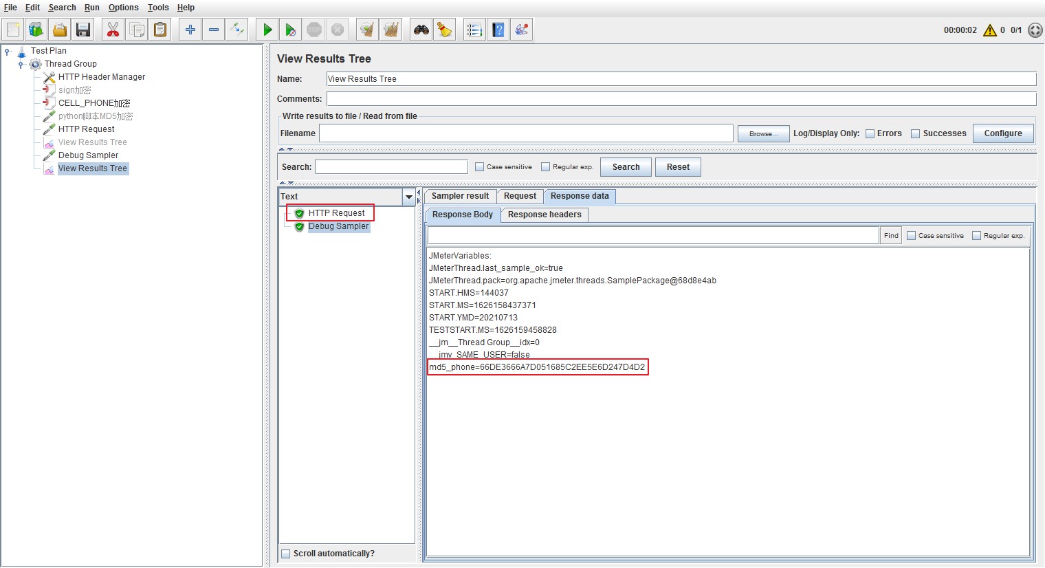 Jmeter MD5加密及其运用_md5加密_03