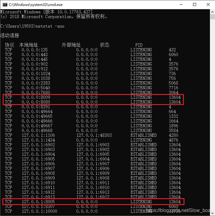 Tomcat端口占用问题_命令行