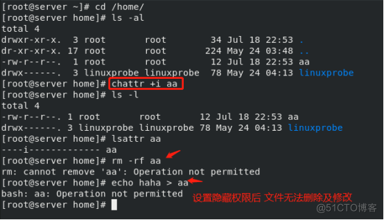 linux隐藏权限的设置及文件的访问控制列表_访问控制列表