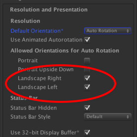 Unity3D研究院之设置自动旋转屏幕默认旋转方向_Unity3D_02