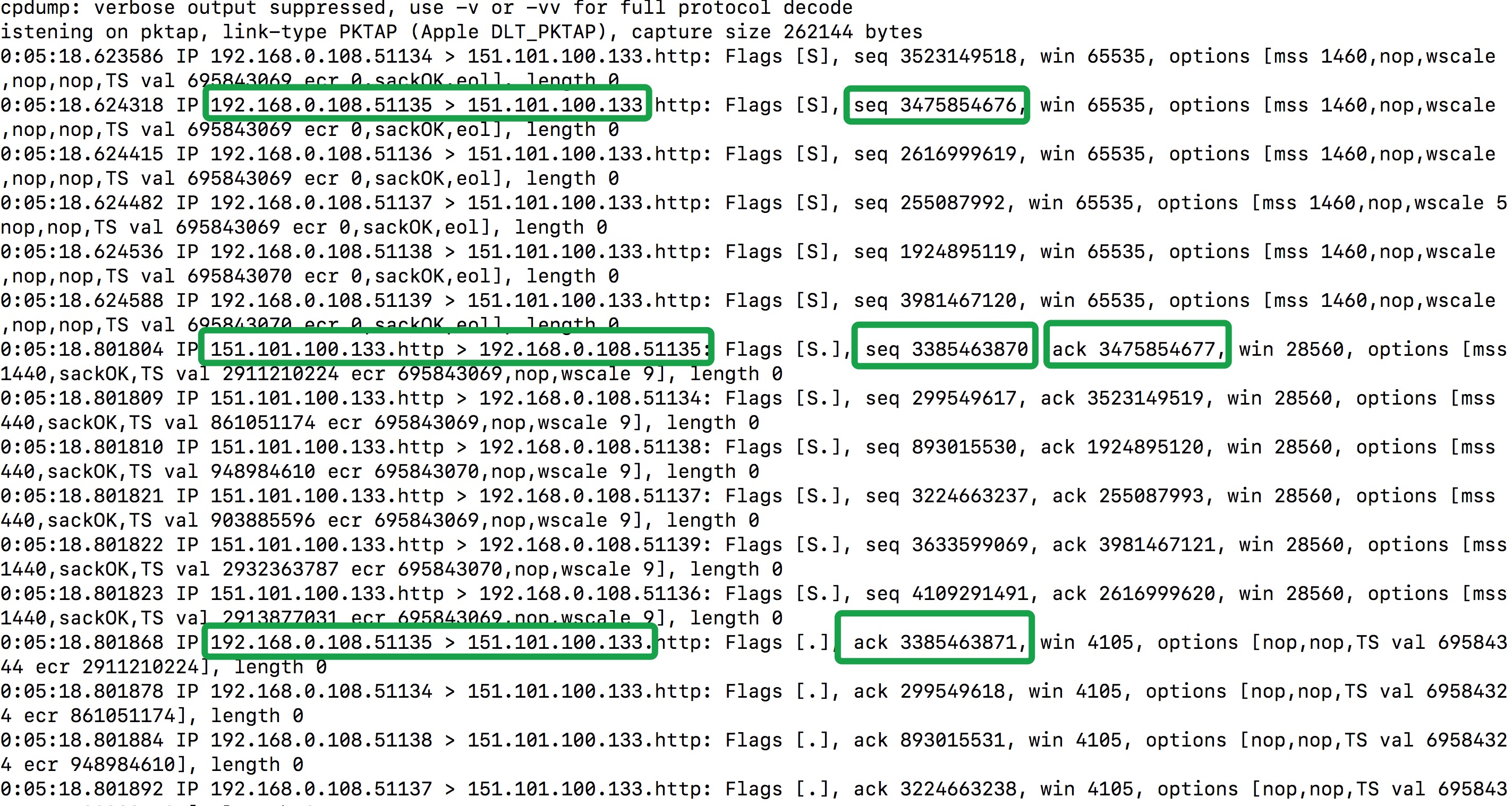 TCP三次握手与Tcpdump抓包分析过程_其他