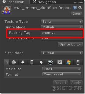 Unity2D Sprite Packer用法介绍_Unity2D_04