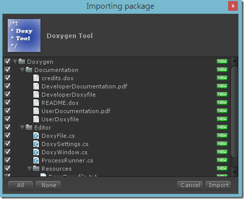 Doxygen Tool For Unity_软件_02