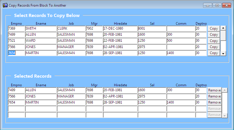 Copy Records From One Data Block To Another Data Block In Oracle Forms_数据库