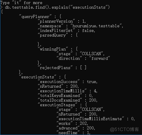 二十五、MongoDB 索引 和 explain 的使用_explain_03