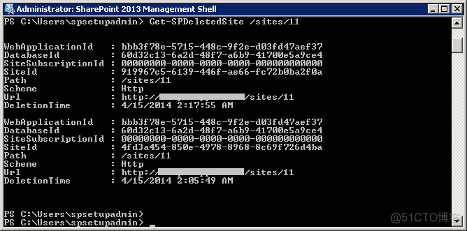 SharePoint 使用PowerShell恢复误删的网站集_SharePoint_02