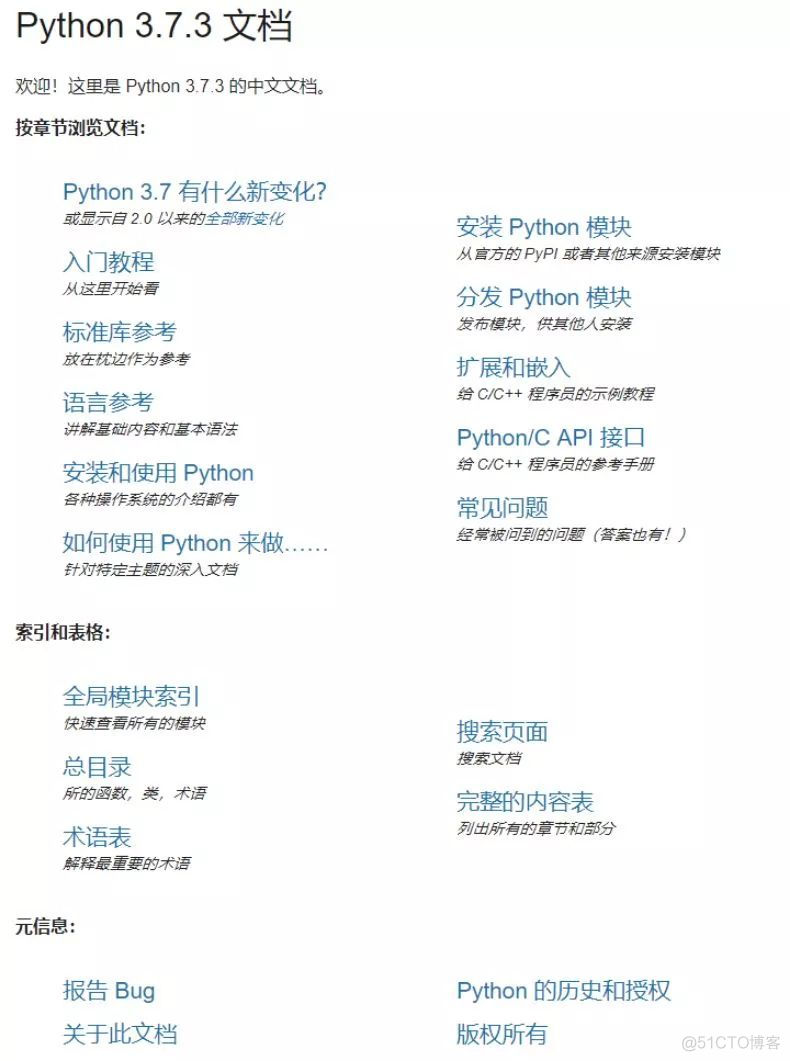 Python用不好 官方中文文档来啦 51cto博客 Python 文档