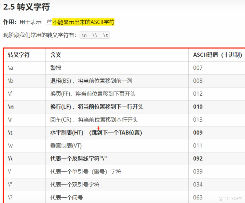 数据类型-sizeof关键字-实型（浮点型）-转义字符_转义字符_03