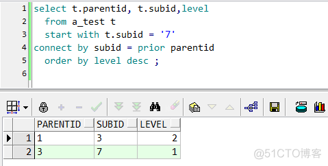 start with connect by prior 递归查询用法_递归查询_05