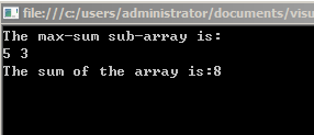 C#中求数组的子数组之和的最大值_编程之美_04