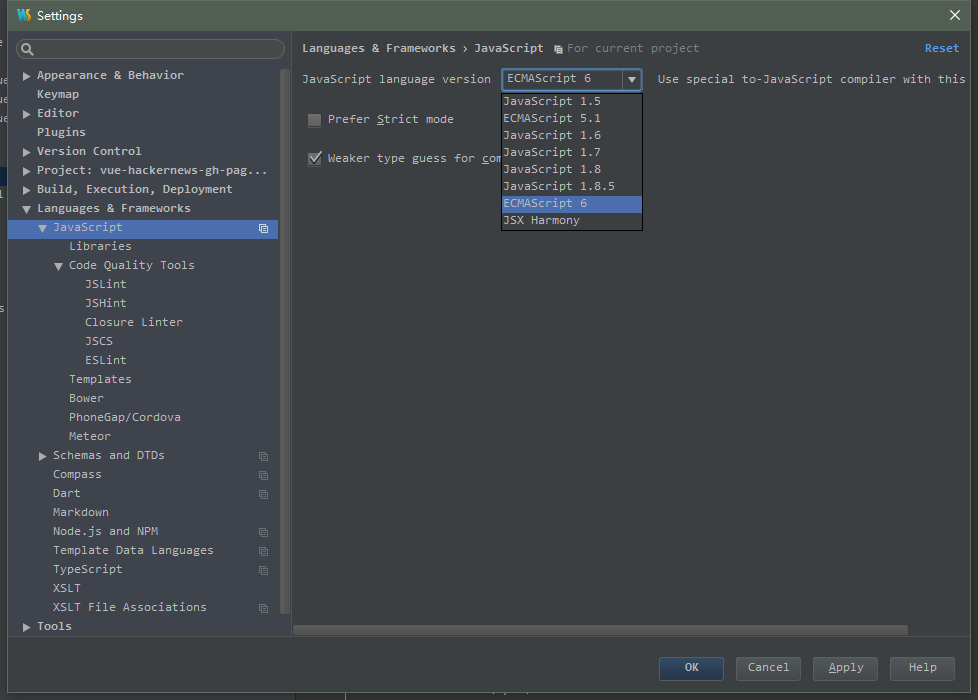 webstorm添加*.vue文件代码提醒支持webstorm支持es6vue里支持es6写法_css_03