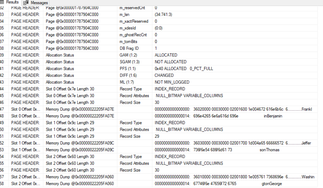 【SqlServer】 理解数据库中的数据页结构_非聚集索引_07