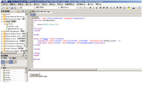 用Microsoft Office SharePoint Designer 2007开发aspx_microsoft