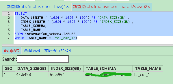 mysql查看表/索引大小_mysql