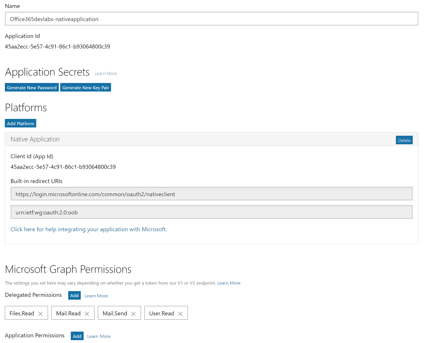 Microsoft Graph 桌面应用程序_开发人员