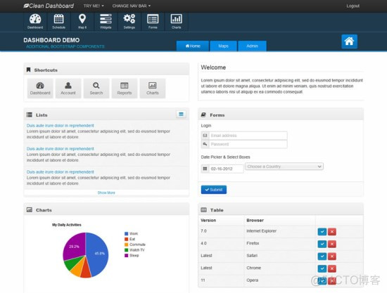 20 个免费的 Bootstrap 的后台管理模板_bootstrap_15