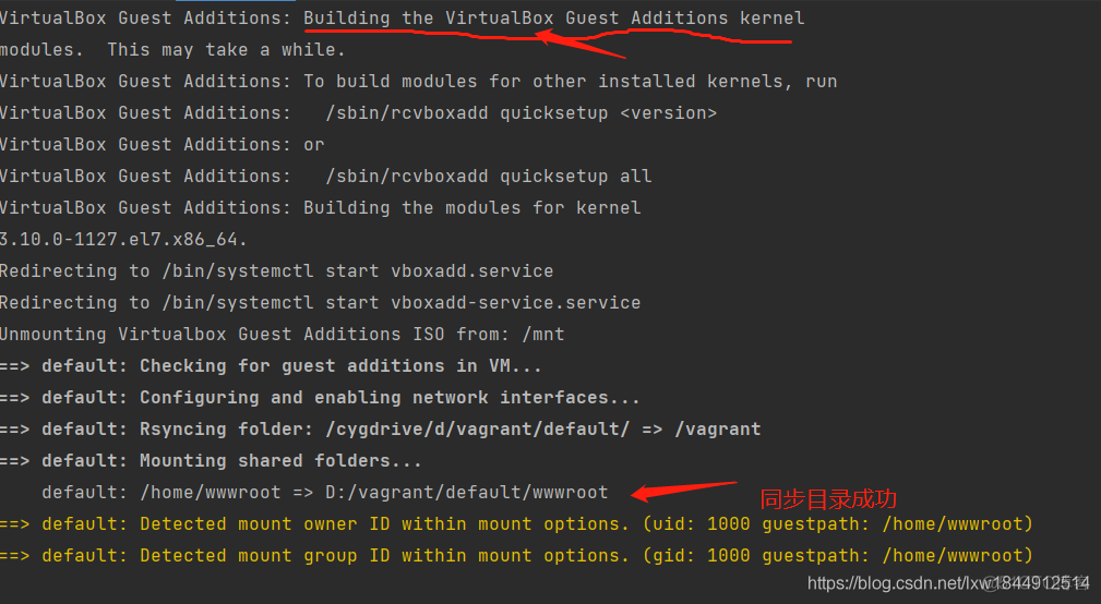 windows 安装vagrant reload 失败； No Virtualbox Guest Additions installation found._centos_03