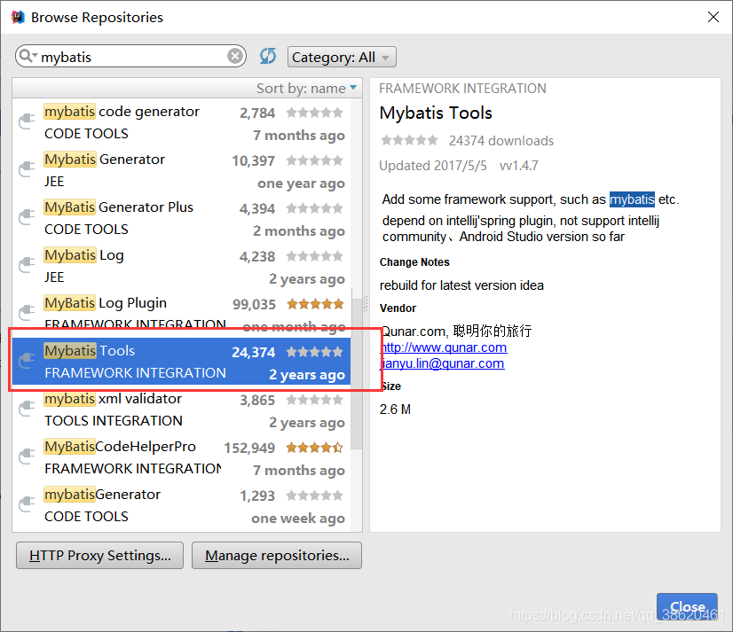 mybatis工具，Free MyBatis plugin安装_重启_02