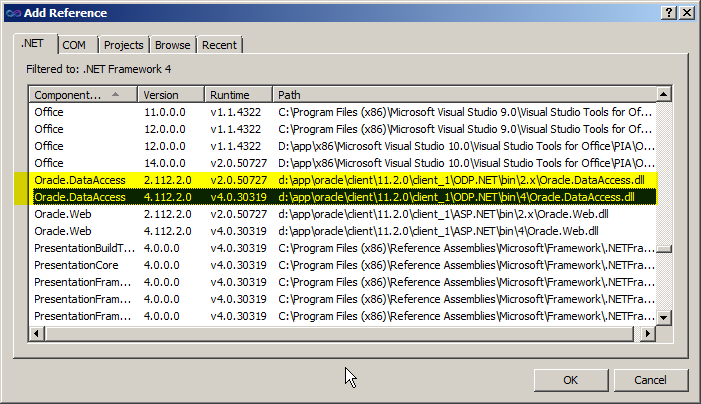 oracle odp.net 32位/64位版本的问题_ide_02